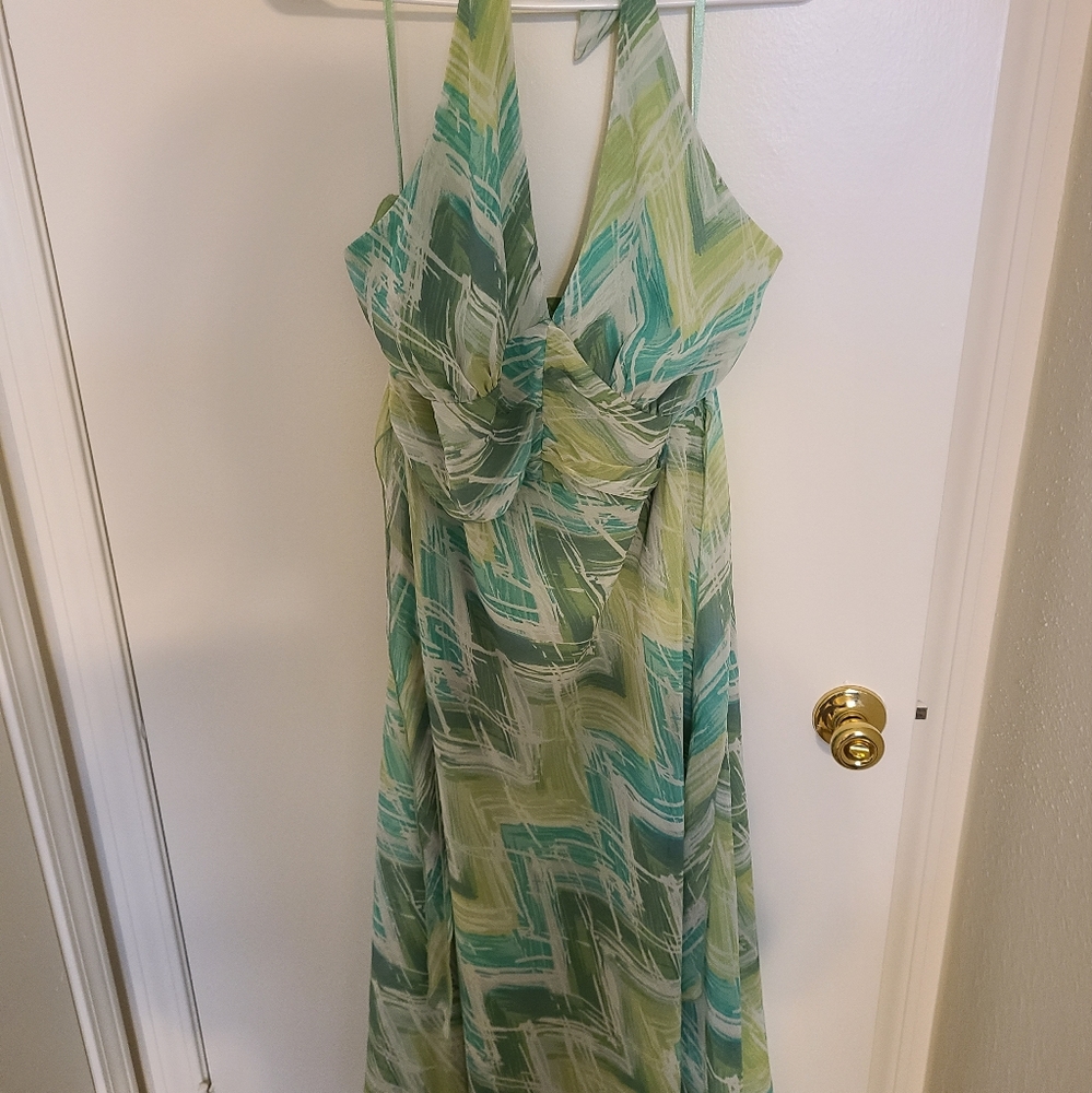 Green Halter dress